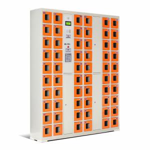 China Stable 60 Doors Commercial Cell Phone Charging Station With Window Eletro Static Painting on sale