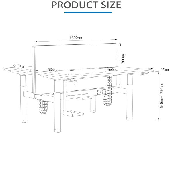 Effortlessly Switch Between Sitting and Standing with Uplift Electric Sit-Stand Desk 4 Memory Presets Optional Colors