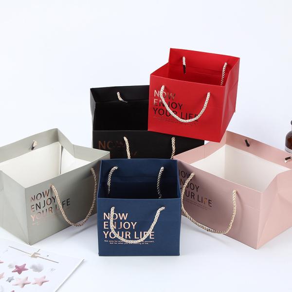 Custom Paper kraft Craft Bags Gift Jewelry Clothing Shopping Bags With Handle