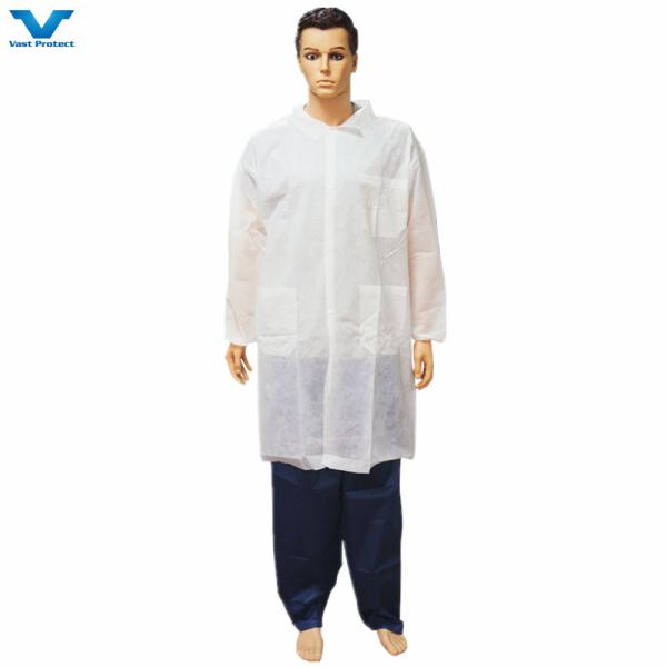 Suit Style Disposable Polypropylene Microporous SMS Nonwoven PP Lab Coat 2XL and Suit
