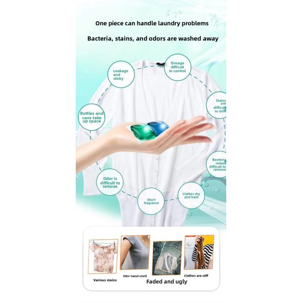 Single Cavity Bulk Laundry Pods 25g Green Purple Scented Laundry Pods