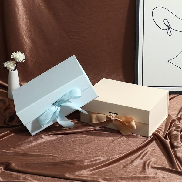 Book Shaped Folding Cardboard Gift Boxes With Magnetic Closure Paper Gift Packaging Box