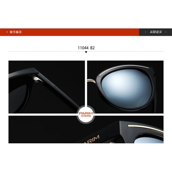 TAC Plastic Colored Sunglasses , Black Brown Plastic Aviator Sunglasses Metal Frames