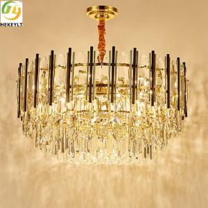 Elegant Luxury Crystal Pendant Light E14 For Living Room