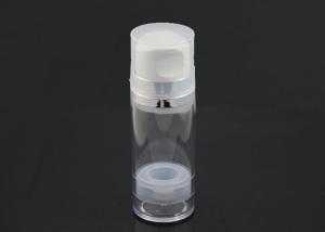 China Capacity 10ml PP Airless Bottle High 74.7 Mm Silver Edge Cosmetic Bottles And Jars wholesale