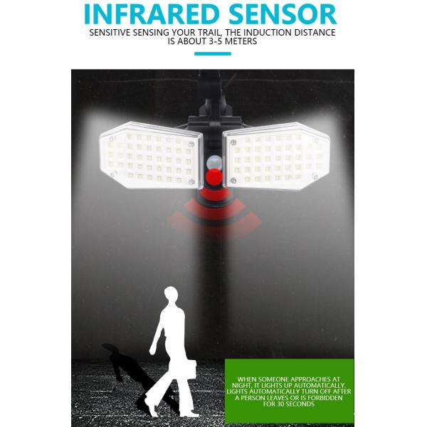 6000-6500K 20W 500LM Pir Motion Sensor Solar Security Spotlight