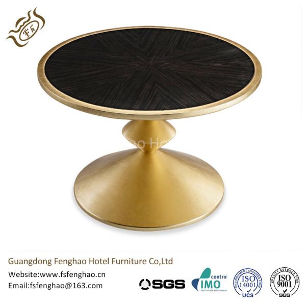 Quality Black Bronze Coffee Table Antique Style , Oversized / Large Round End Table for sale