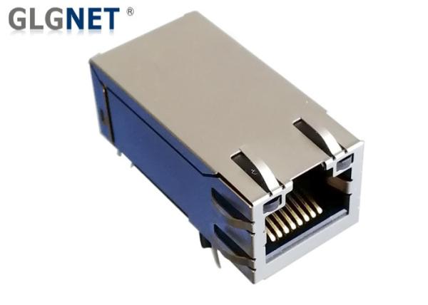 Quality Single Port 10G RJ45 Connector Through Hole With Magnetic Latch Up for sale