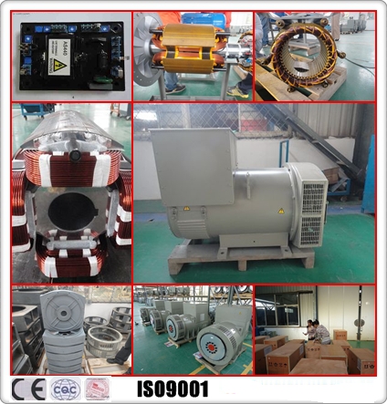 2 / 3 Pitch Compound Brushless Exciter Synchronous Generator 600kw / 750kva