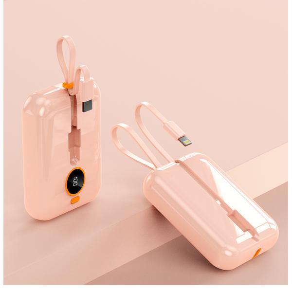Type C Output Interface Portable 10000mAh Power Bank for Outdoor Charging and Devices