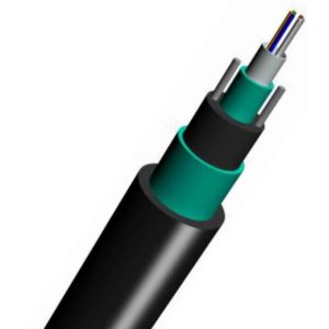 China Gel - Filled Direct Burial Fiber Optic Cable , Aerial Fiber Optic Cable PE Jacket GYXTW53 wholesale