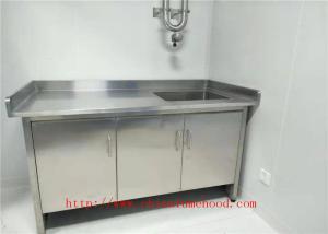 China 3000 L or 4500 mm L White Stainless Steel Work Bench Stainless Steel Lab Furniture wholesale