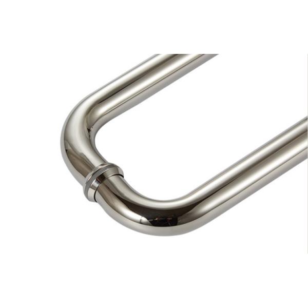 Tempered Glass Pull Handle with SS304 Vertical Stainless Steel Adjustable Design