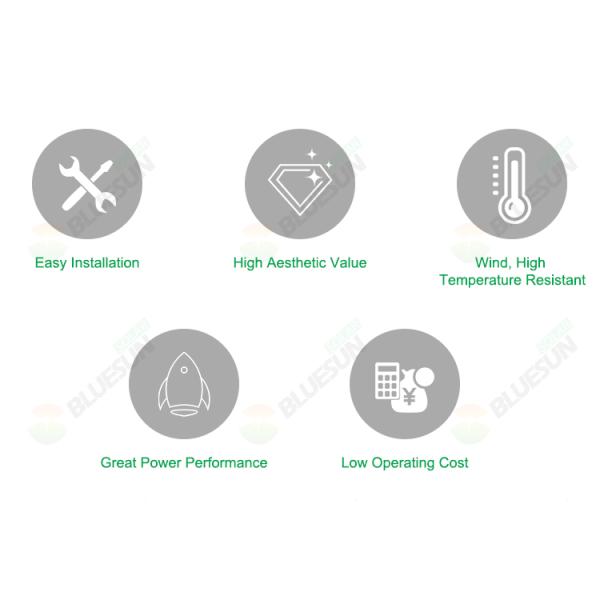 Bluesun Custom 135W Semi Flexible Solar Panel 60W 110W 160W Solar Panel Flexible Folder