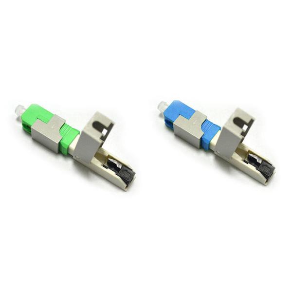 Clamshell / Screw Fast Connect Fiber Connectors , Green 55mm Field Installable Connector