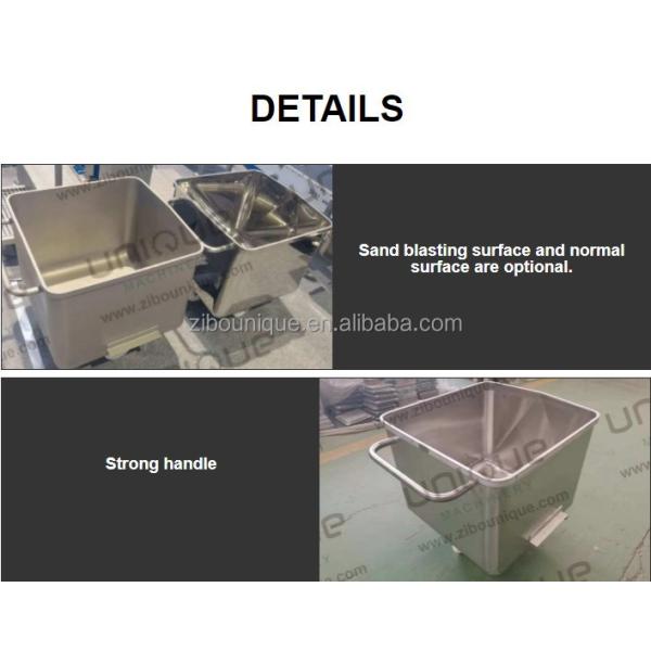 Meat Trolley for Transport of Chicken Beef Fish in Processing Plants 200L SUS304
