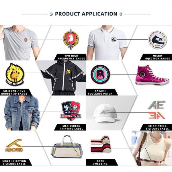 Custom cloth patches 3D High Frequency TPU Badges Iron on patches for jeans