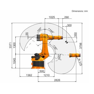 KR 500 R2830 Kuka Robot Arm KR C4 Controller Palletizing Robot Arm