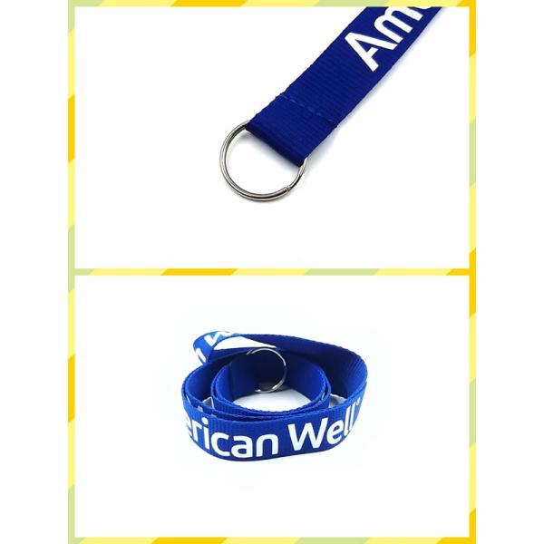 0.6mm To 2.5mm Thickness Imprint Polyester Lanyards Strap For ID Card Holder