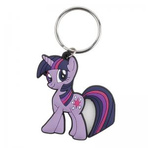 China Custom My Little Pony Cartoon Design Key Ring, 3D soft Touch Flexible PVC Key Chains wholesale