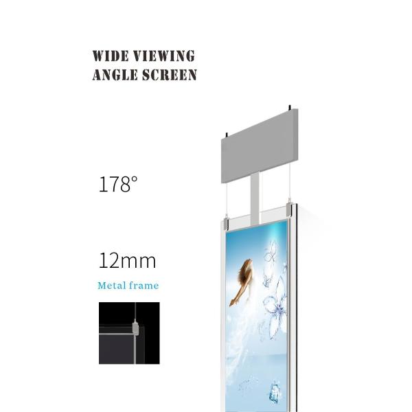Indoors Double Sided Hanging Digital Signage 16.7M 8ms 2G DDR3 ROM