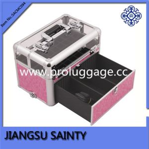 China SACMC094 pink crocodile nail polish case wholesale