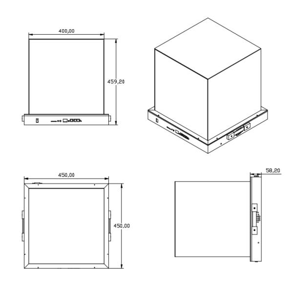 3D Light Cube Luminous 50000 Working Hours Perfect 3D exhibition cabinet