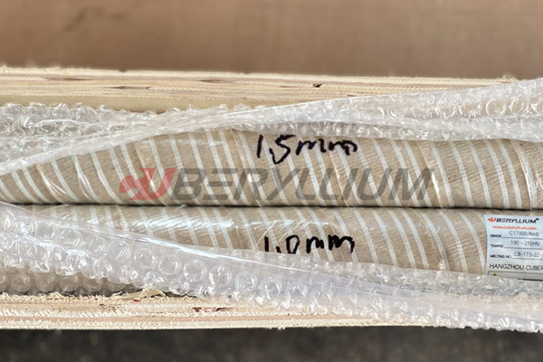 M25 Hard Temper C17300 Beryllium Copper Bar Size 1.0 X 2000mm