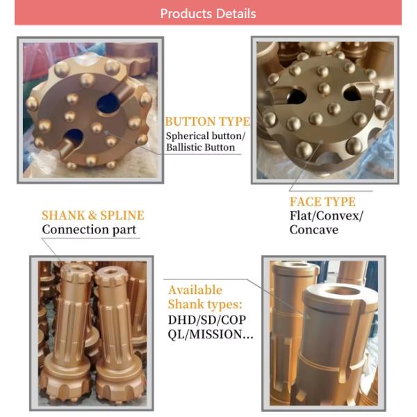 High Wind Pressure Impact Drill Bit for Deep Hole Drilling