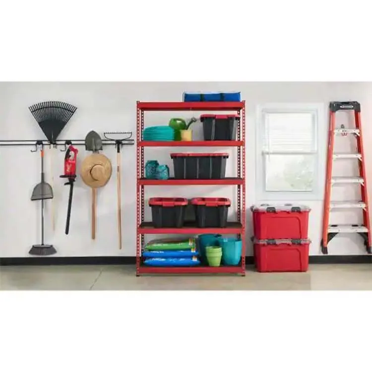 Red Storage Shelf Rack 5 Tier Heavy Duty Steel Garage Storage Shelving Unit