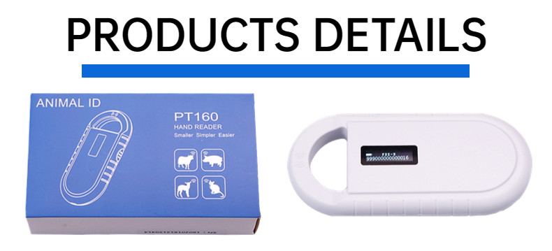 ID64 Reading Animal Microchip Reader Scanner With Built-In Buzzer 10cm Ear Tag Reading Animal Chip Scanner