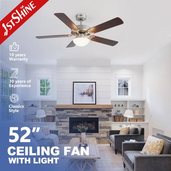 Quality MDF Blades Decorative Ceiling Light Fan Low Noise DC/AC Motor For Living Room for sale