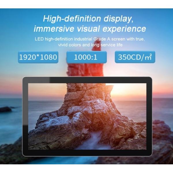 Rack Mounted All In One Industrial Pc Touch Screen Pc I3 I5 I7 RS232 RS485 GPIO Touch Screen 21.5 Inch