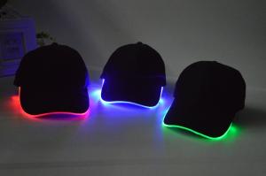 China Custom Soft Cotton Baseball Caps , Hip Hop Baseball Caps With Led Lights Built - In wholesale