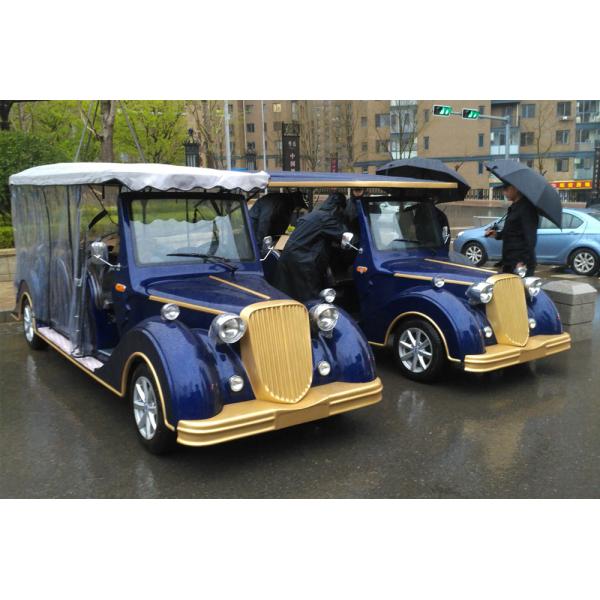 Retro Electric Sightseeing Bus With 11 Sofa Seats For Hotels / Resorts / Party