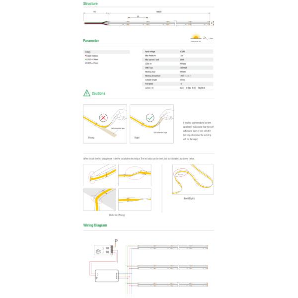 15W RGB COB LED Strips 840leds / M DC12V 24V For Festival Decoration
