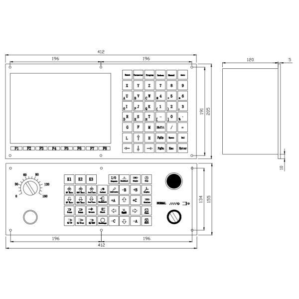 4 Axis Lathe Machine Controller With Analog voltage output of 0~10V in two channels