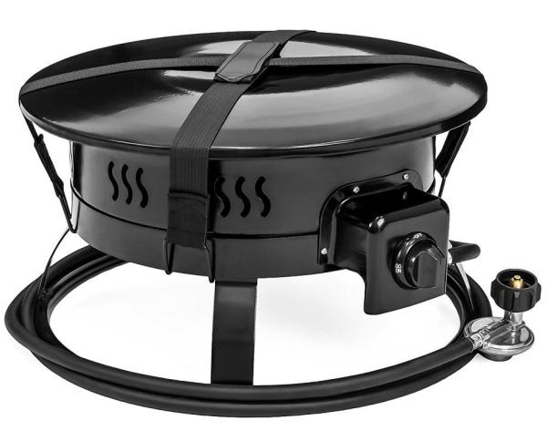 Quality Outdoor Camping Carbon Portable Propane Gas Fire Pit With Cover & Carry Kit for sale
