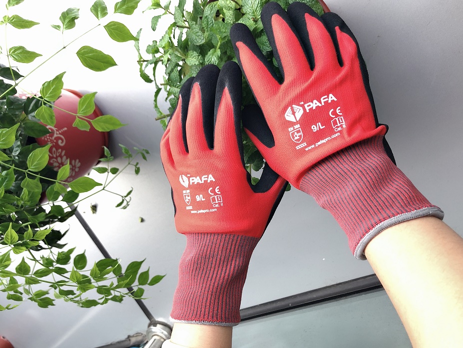 Good Grip Industrial Protective Gardening Gloves With Colorful Latex Dipping On Palm