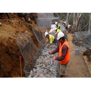 Galfan Woven 0.5m Height Mesh Gabion Baskets In River