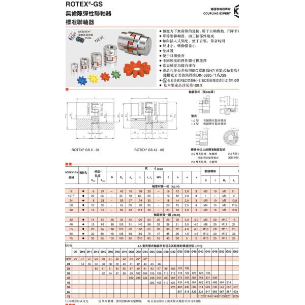 Natural Color Rotex GS GR Metal Polyurethane Coupling with Jaw Spider Structure