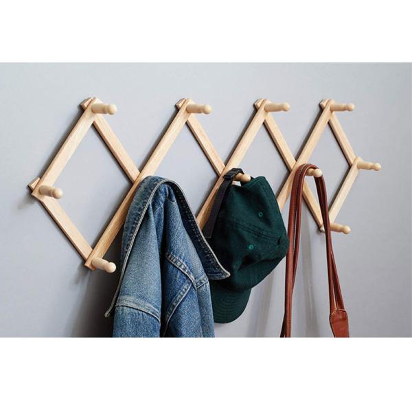 Expandable Accordion Style Bamboo Wall Hanger