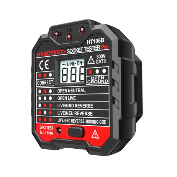 110/220V Power Socket Tester , Socket Outlet Checker With Voltage Measurement