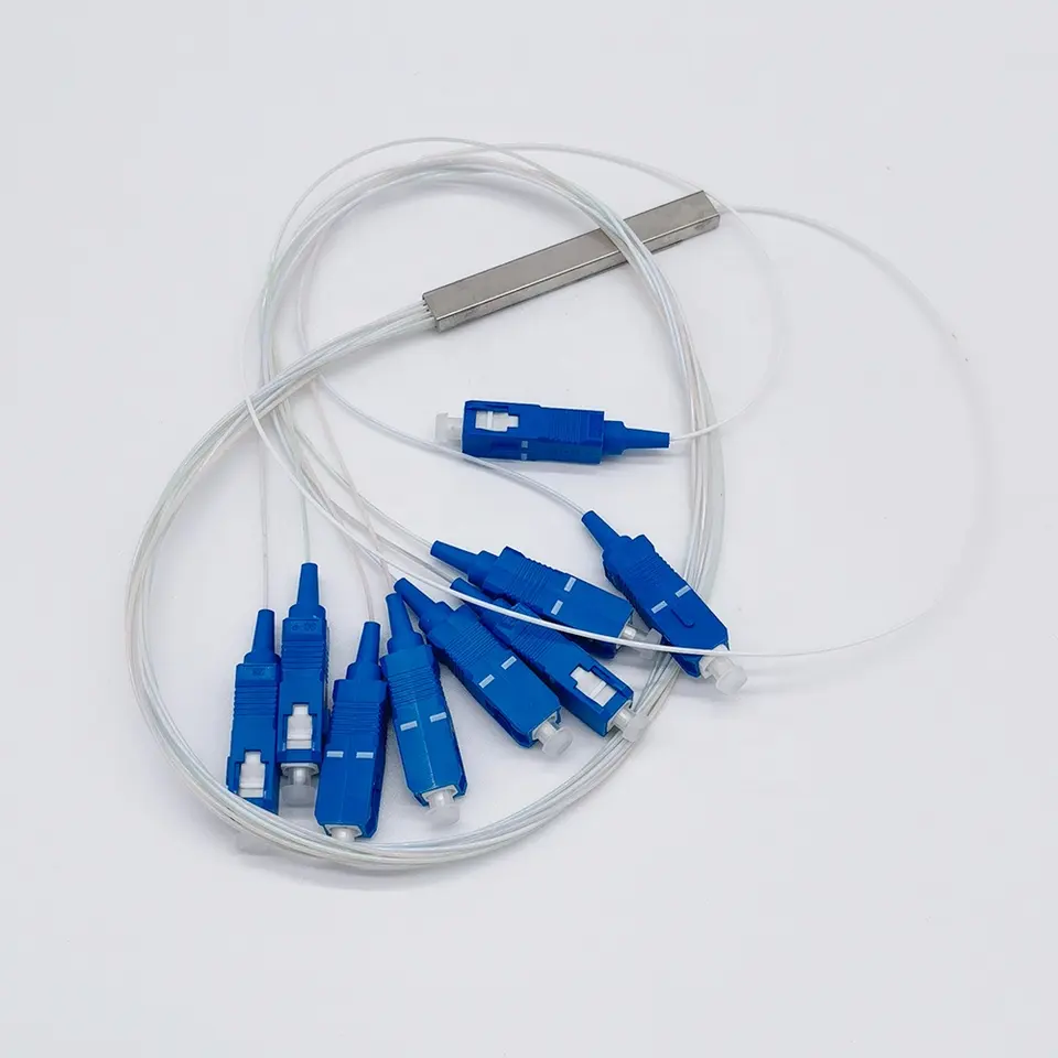 1 Meter Fiber Optic Mini PLC Splitter 1x8 With SC UPC Connector