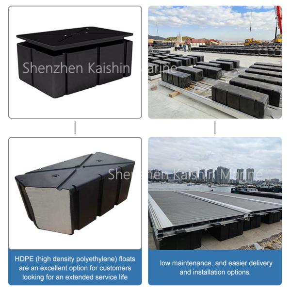 Black Modular LLDPE Floater Dock EPS Foam 30mm Floating Pontoon