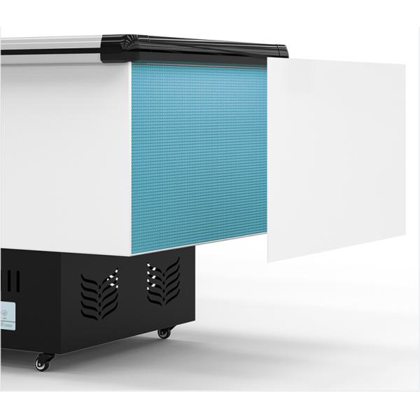 Cold Food 550L Horizontal Commercial Refrigerator 110V 60HZ Deep Freezer Island