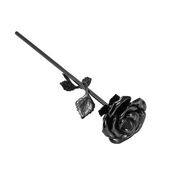 Long-Stem Blue Rose Flower Keepsake Urns Heart Cut Diamond Shape Memorials for Ashes