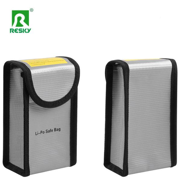 Red Black Silver Fireproof RC Lithium Battery Pack Safe Storage Bag 46x95x115mm