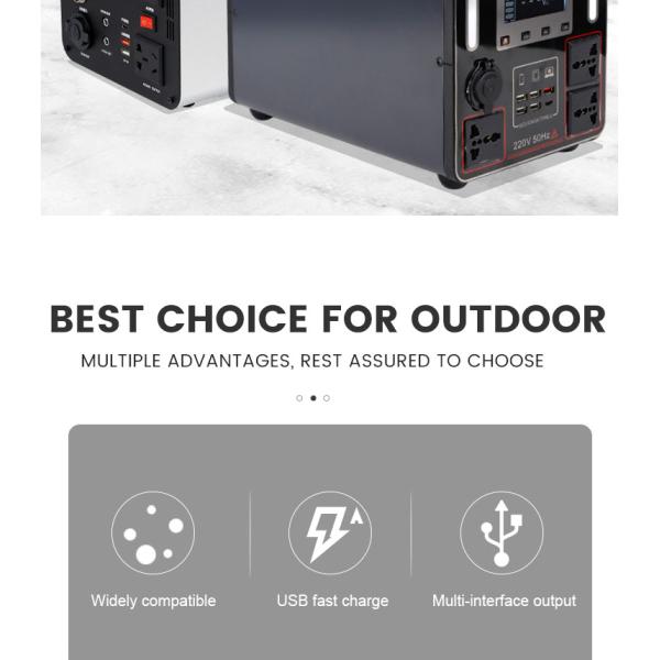 Outdoor LiFePO4 Portable Power Station Generator 110V 220V 1200W 120ah