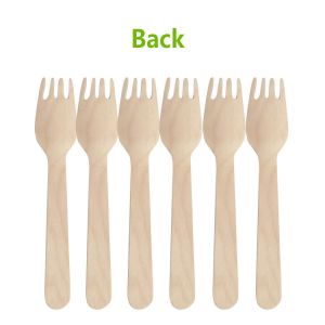Durable 160mm Compostable Wooden Forks Environmental Friendly
